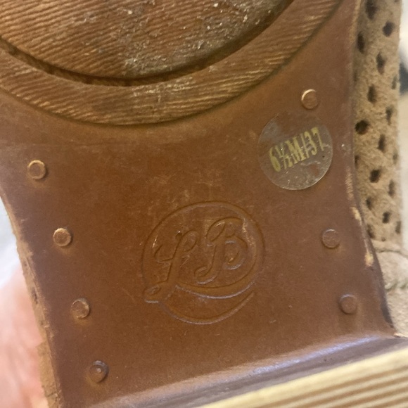 Lucky Brand Basel Leather Laser Cut Perforated Ankle Booties sz 6.5 Brown - Picture 6 of 6